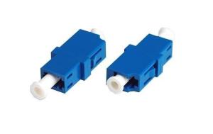 China Singlemode Lc Fiber Optic Adapters , PVC Blue Color Optical Cord Adapter wholesale