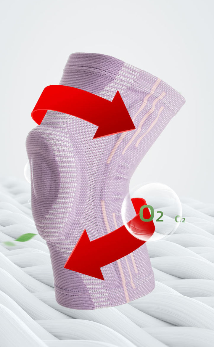 Sports Knee Guards Basketball Pressure Running Cycling Silicone Summer Thin Knitted Breathable Silicone Spring Knee Guar