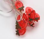Battery powered strawberry led copper wire fairy string