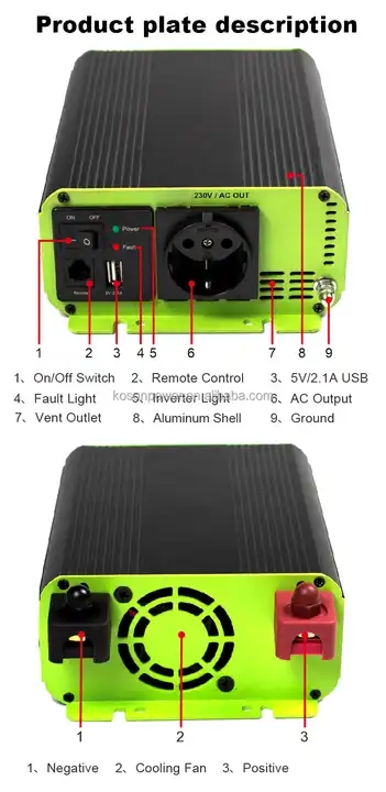 600W Solar Power Inverter Price Power Inverter 500W Pure Sine Wave 200W Pure Sine Wave Inverter For Dc Power System