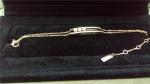 18K Yellow Gold Bracelet with Moveable 3 Diamonds Fine Jewelry