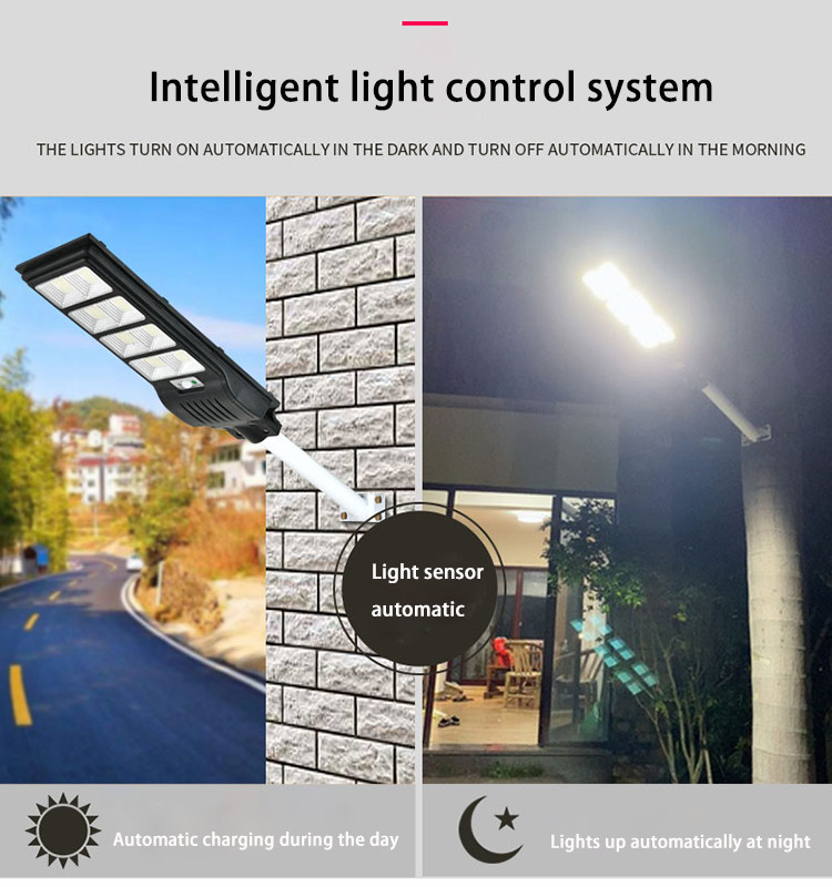 Waterproof Motion Sensor Integrated Solar Street Light With Solar Panel
