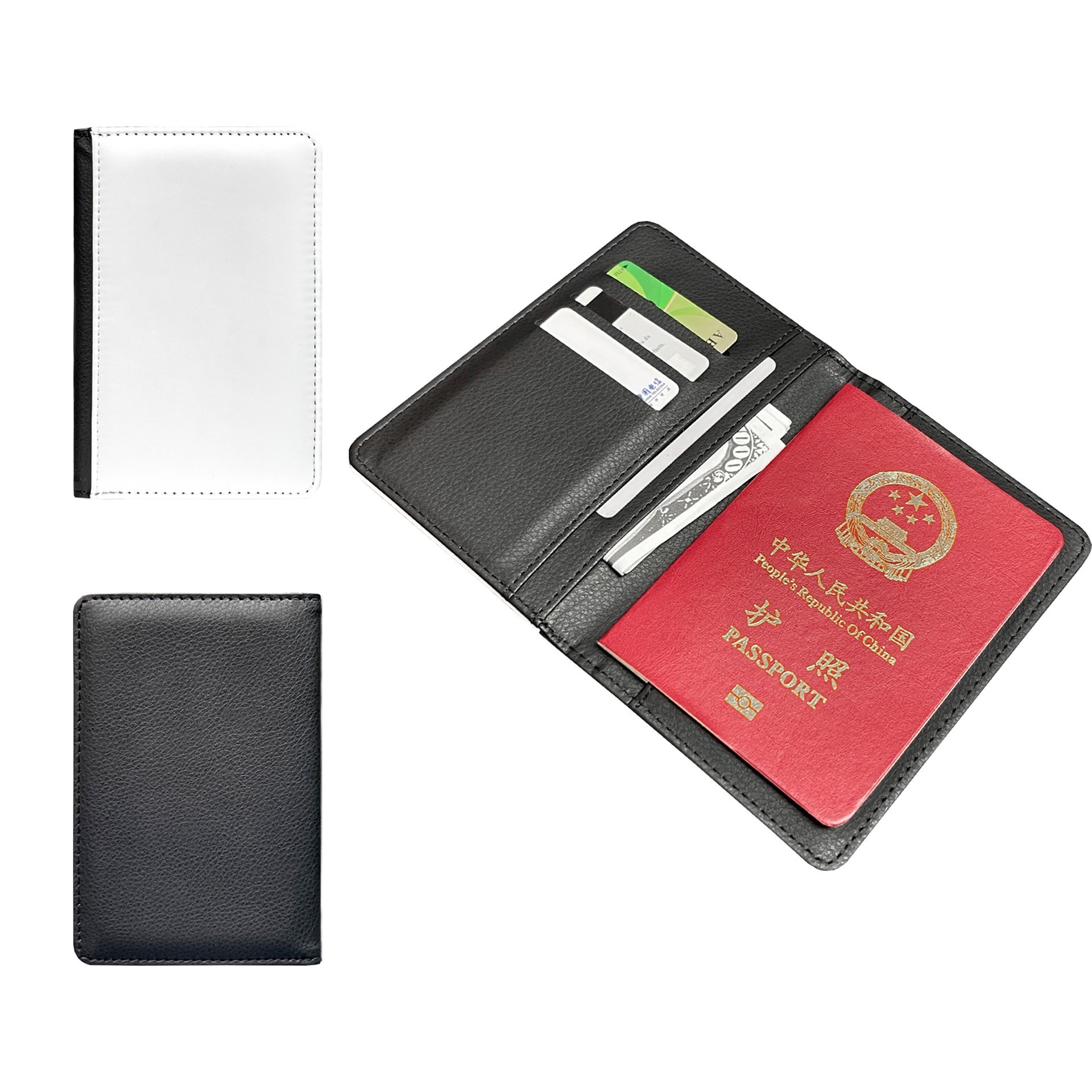 DIY Waterproof Leather Sublimation Blanks Passport Holder For Personalized Sublimation Printing