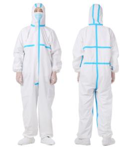 China Unisex Disposable Protective Coveralls , Chemical Resistant Disposable Coveralls wholesale