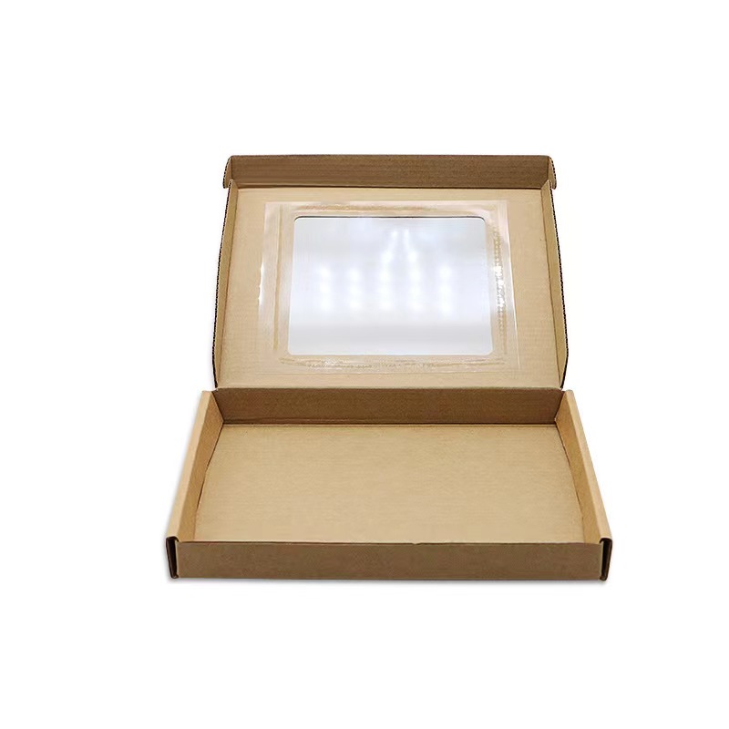 kraft paper Shoe Packaging Box Shipping Mailer Box With Pvc Window