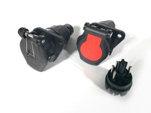 China 24v 5 Pole ABS Trailer Plug Socket Waterproof European Type Zinc Plated wholesale