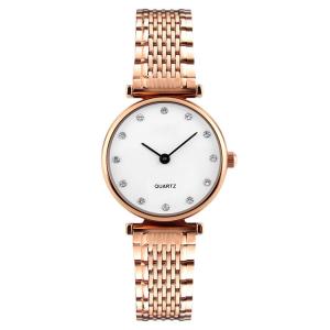 China 1223 Style Alloy Watch Case Stainless Steel Back Fashion Ladies Quartz Movt Watch Price Diamond Wrist Watches wholesale