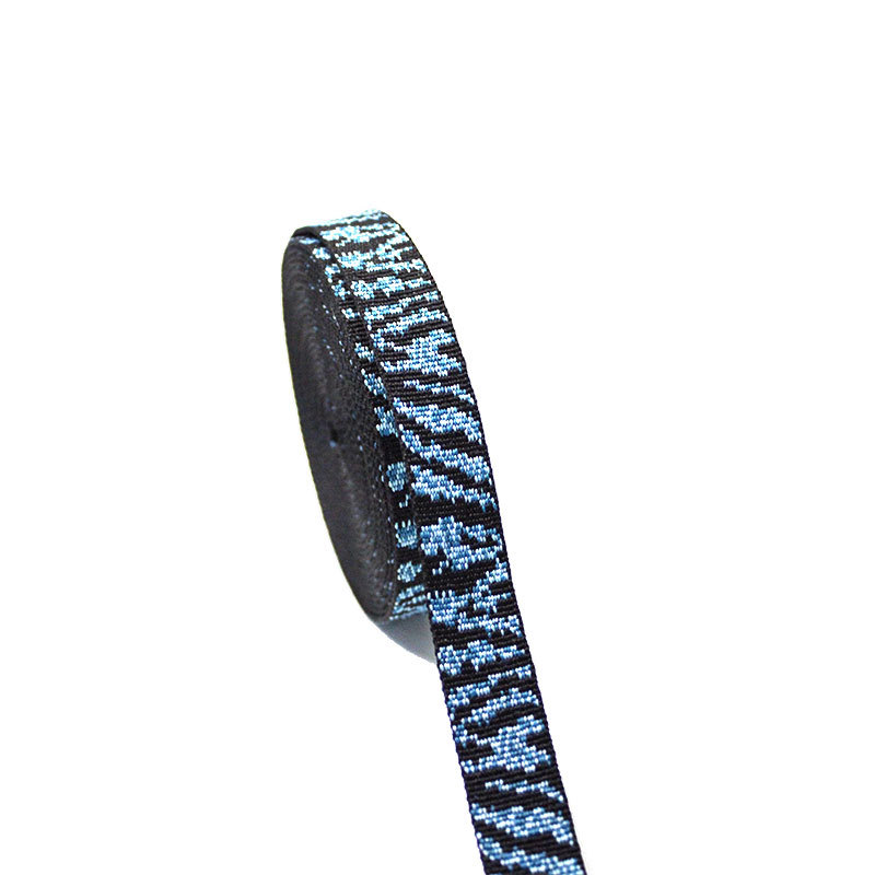 Polyester Jacquard Webbing 20mm Knitted Elastic Band For Pet Leash