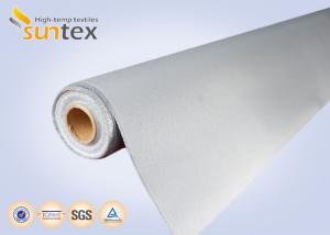 China 0.65mm 700℃ Stainless Steel Wire Reinforced Pu Coated Fiberglass Cloth For Fireproof Curtain wholesale