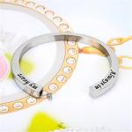 Sample Making Cremation Urn Bracelet Engraved Letter Stainless Steel Waterproof