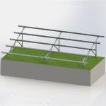 Photovoltaic PV Panel Mounting Systems , Stainless Steel Ground Mounted PV