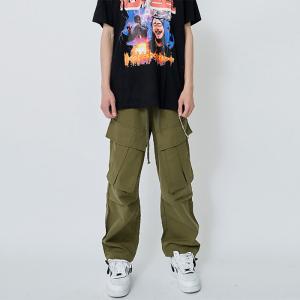 China Autumn Mens Leisure Pants / Loose Cargo Trousers Military Style For Men wholesale