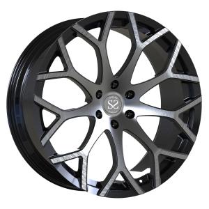 China Black machined face 1 piece monoblock forged wheels 24 inch staggered ESCALADE car rims wholesale