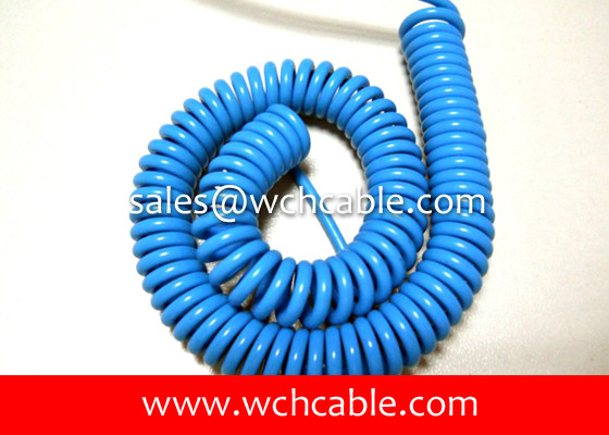 China Made UL Verified TPU Flexible Spiral Cable By High Purity Copper Conductor