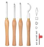 Carbide Tipped Wood Turning Tools Lathe Set Rougher Detailer Finisher Swan Neck