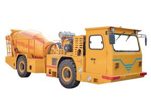 China Articulated Body Structure Underground Concrete Mixer 1400mm Feeding Height wholesale