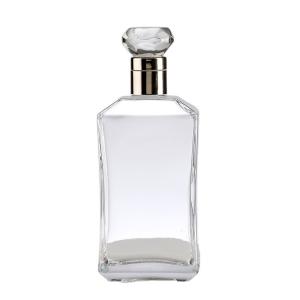 China Free Sealing Square Shape Glass Bottle with Luxury Marble Ball Cap and Crown Cap Sealing wholesale