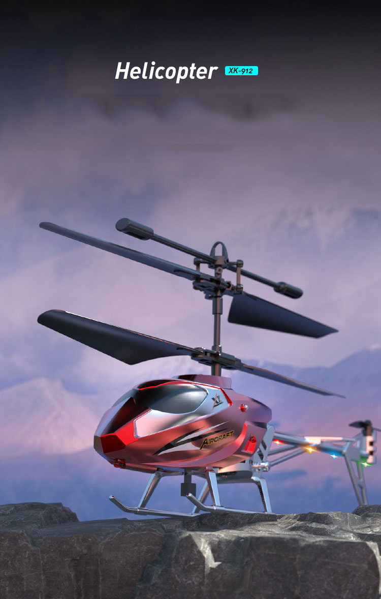 Crash Resistant 3.5-inch Remote Control Helicopter USB Charging for Plastic Flying Toys