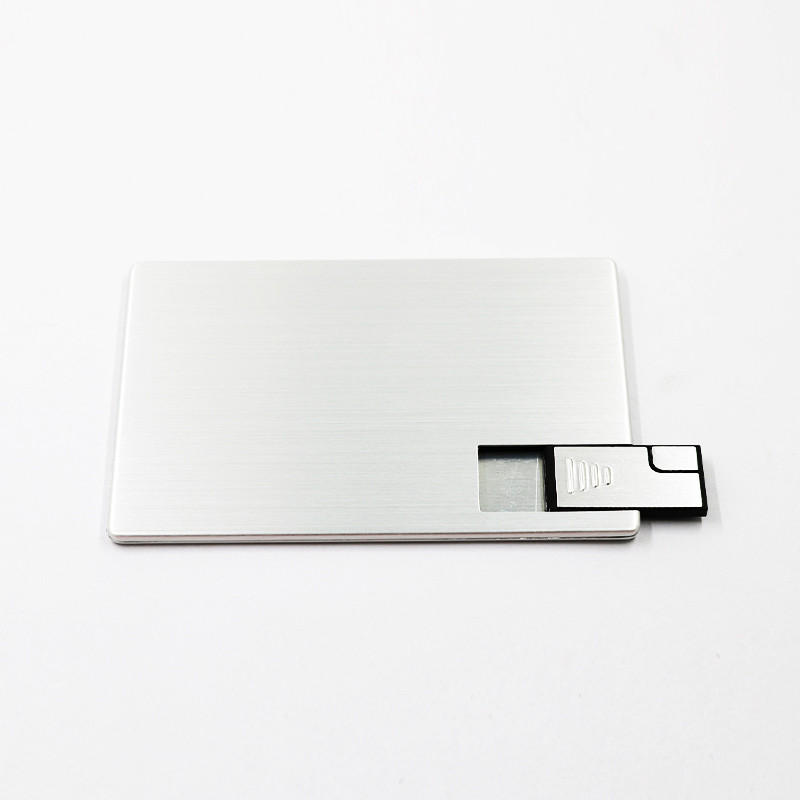 Silver Metal 2.0 Credit Card USB Sticks 16GB 32GB ROSH Approved