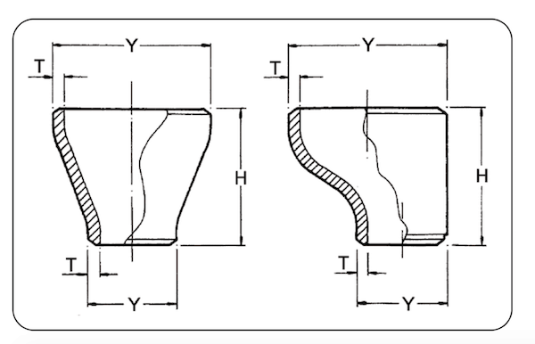 Pipe reducer dimension and weight Inconel 625 Nickel Alloy Pipe Fittings Elbows Reducers Tees Crosses ASME B16.9