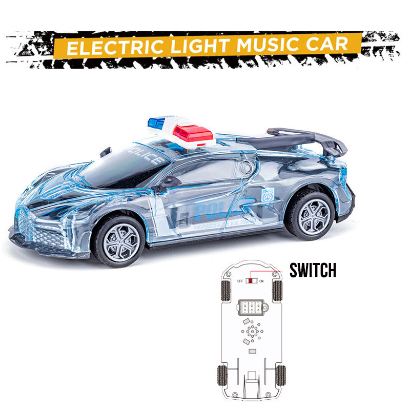 Friction Toy Car with Inertial Rebound Electric Function and Luminous Alloy Material