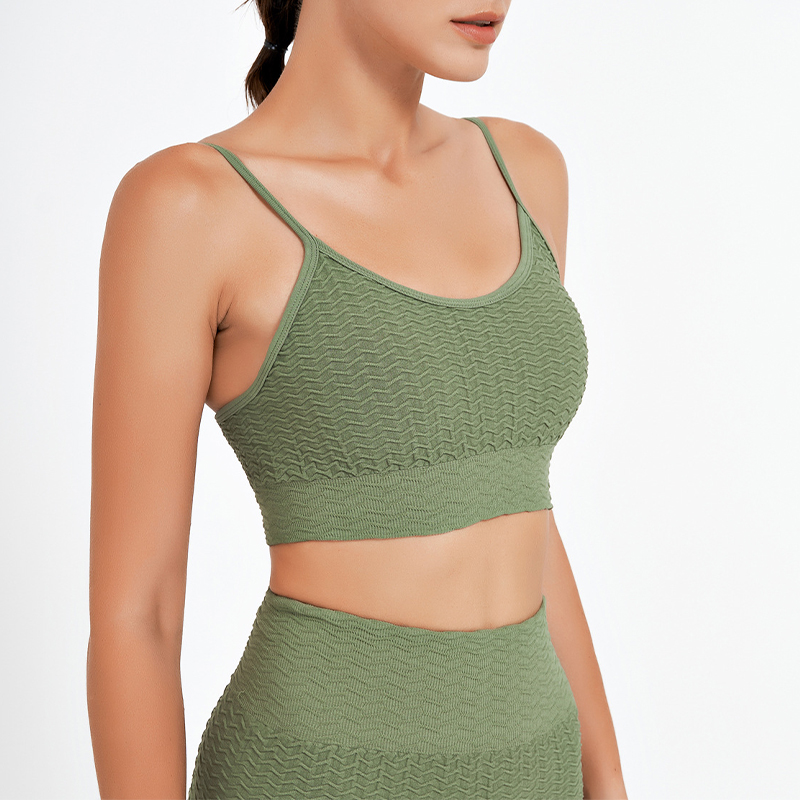 Oem Factory Manufacturer Custom Logo Ladies Sports Bras Gym Workout Seamless Ribbed Bralette