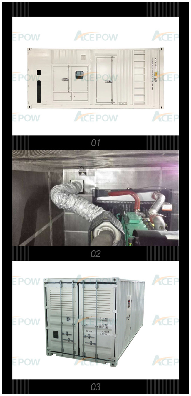 1000KVA 20 Feet 1800RPM Containerized Genset , Containerized Generator Set