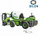 Green Color 2.6 CBM Concrete Mixer Truck With Pump Speed 13r / Min