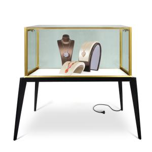 China Luxury Transparent Jewelry Glass Display Cabinet Shopping Mall With Locks wholesale