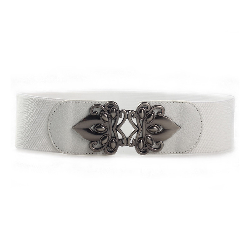 Alloy Buckle Women Elastic Belts 100cm Invisible Waist Belt