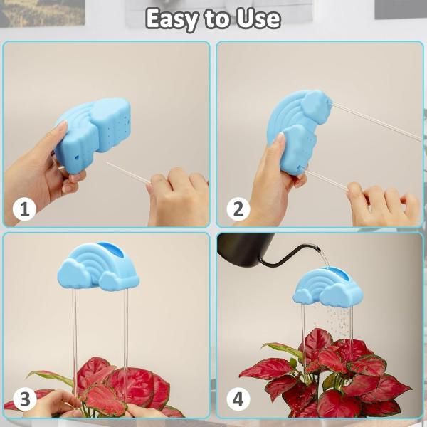 Silicone Rainbow Plant Waterer, Plant Watering Rain Cloud, Plant Lover Gifts, Plant Lady Gifts For Women, Plant Accessories,House Warming Gifts New