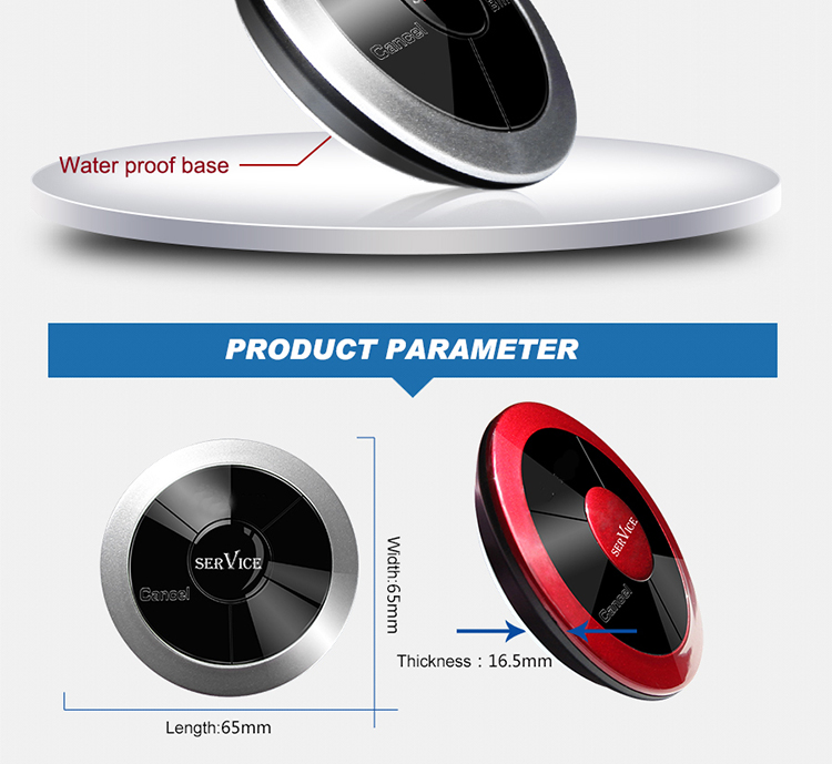 HCM310 Newest 360 degrees all-round waterproof restaurant wireless service call button