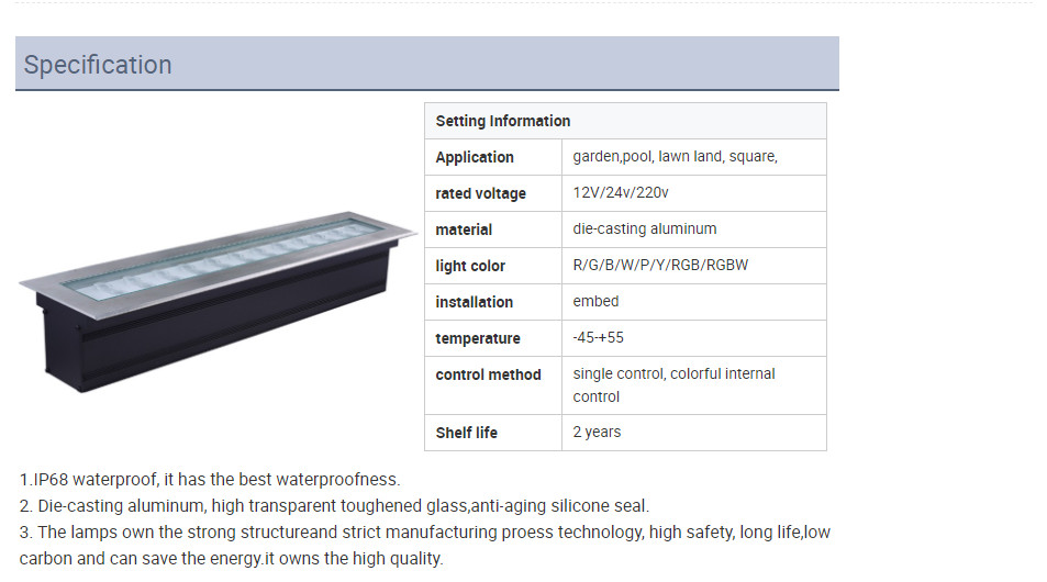 Anti Rust RGB 9W 304SS LED Underground Lights