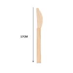 25Pcs Disposable Natural Bamboo Picnic Forks Knives