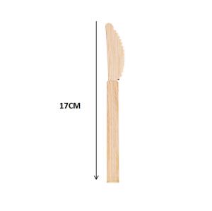 China 25Pcs Disposable Natural Bamboo Picnic Forks Knives wholesale