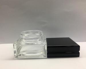 China Square 30g 50g Glass Cosmetic Jars Skincare Packaging Cream Bottle wholesale
