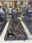 Granite Headstones And Grave Markers , Tombstone Black Polished Granite