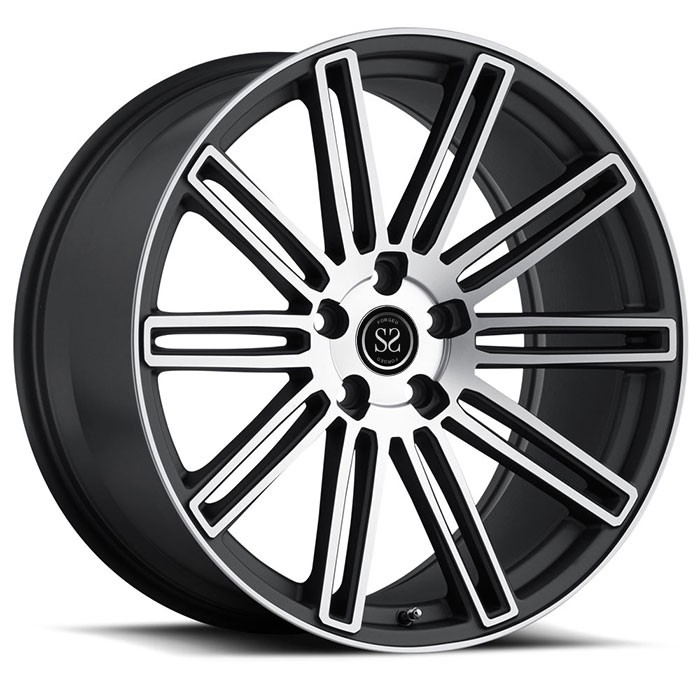 black machine face aluminum alloy 1 pc forged car wheels rims