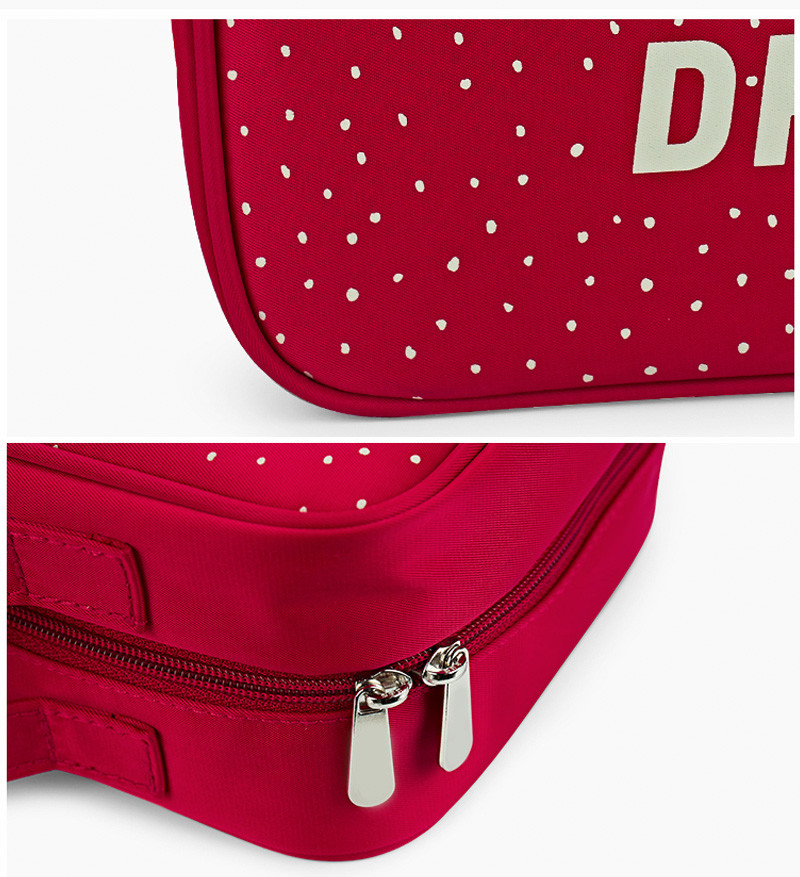 L25.5*D9*H16.5CM Polka Dot Travel Polyester Makeup Bag