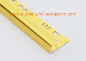 China Shiny Polished Gold Curved Bathroom Tile Edge Trim 10mm Height wholesale