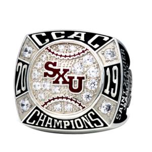 China Baseball Kids Silver Sports Championship Rings wholesale