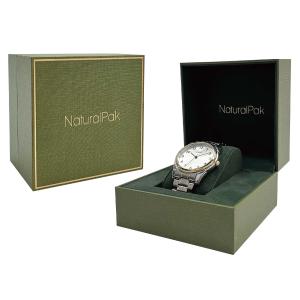 China Velvet Luxury Watch Packaging Box With Gold Frame wholesale