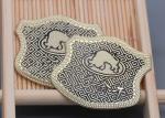 TPU Custom Logo Embossed Labels , Embossed Iron On Garment Labels