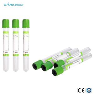 China Disposable Blood Collection Green Top Heparin Tube CE wholesale