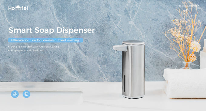 Bathroom Automatic Liquid Foam Soap Pump With Touch-Free Rechargeable Technology And Waterproof Design