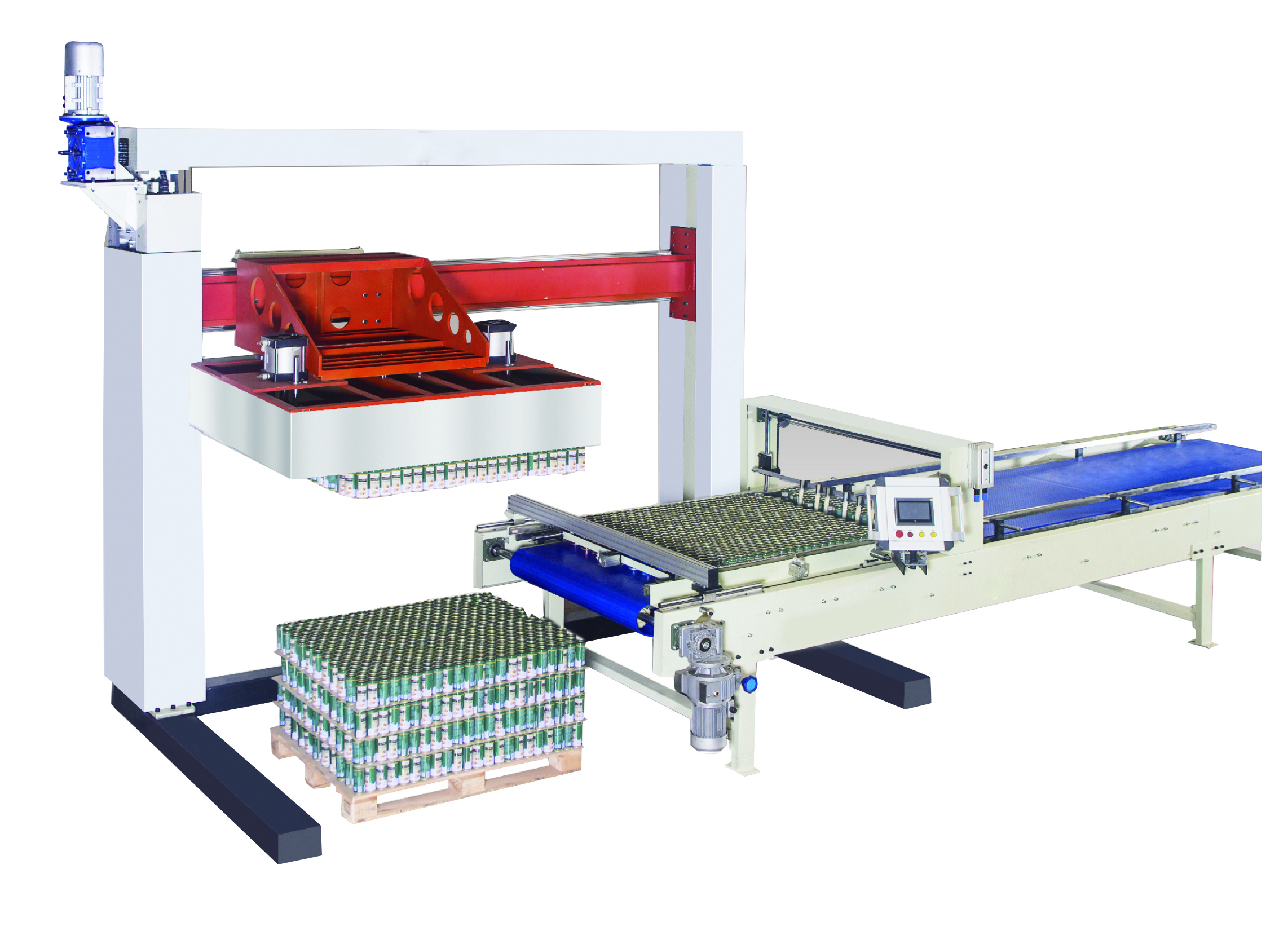 Electric Empty Can Palletizer , Tin Container Making Machine For Food Medical