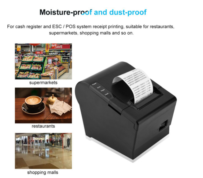 RS232 High Speed Laser Printer 80mm Desktop Label Printing Machine