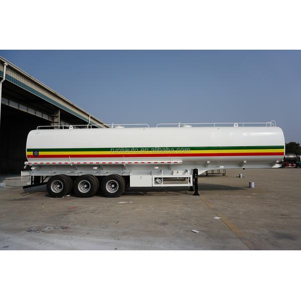 40000 Litres 3 Axle Fuel Tank Semi Trailer Four Compartments Heavy Duty Load