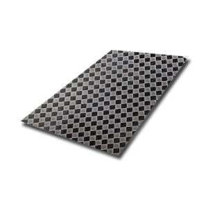 China Metal Diamond Finish Embossed Stainless Steel Sheet 3.0mm Thickness wholesale