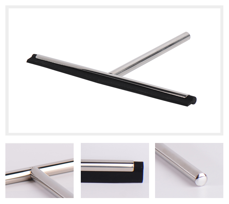stainless steel super mini small Household Cleaning Tools window car Squeegee Shower Water Squeegee with Metal Hook